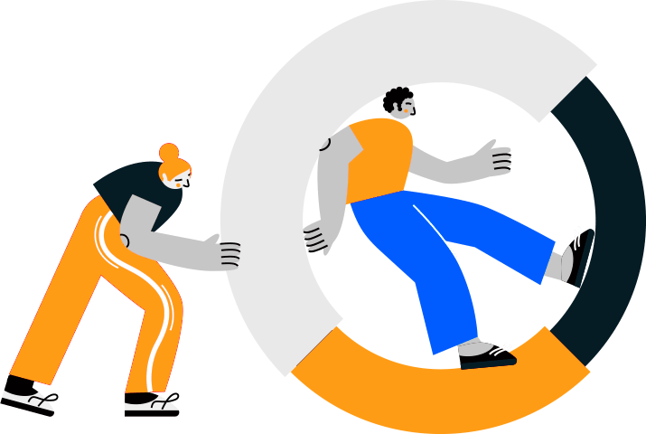 Ilustración Trabajo en equipo.